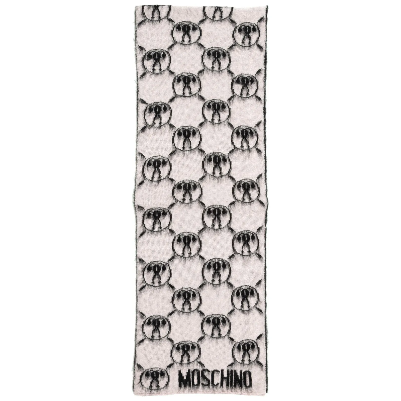 Moschino Double Question Mark Motif Scarf