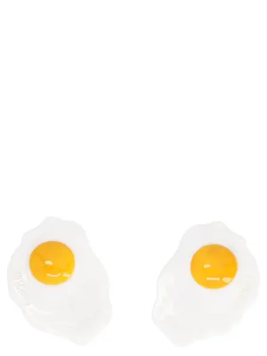 Moschino Fried Egg Clip Earrings
