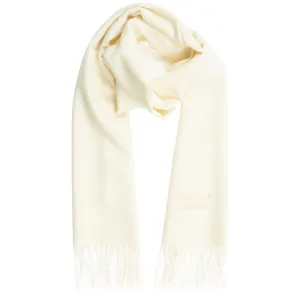 Moschino Logo Embroidered Fringe Detailed Scarf