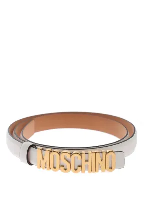 Moschino Logo Lettering Buckle Belt