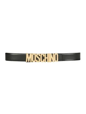 Moschino Logo Lettering Buckle Belt
