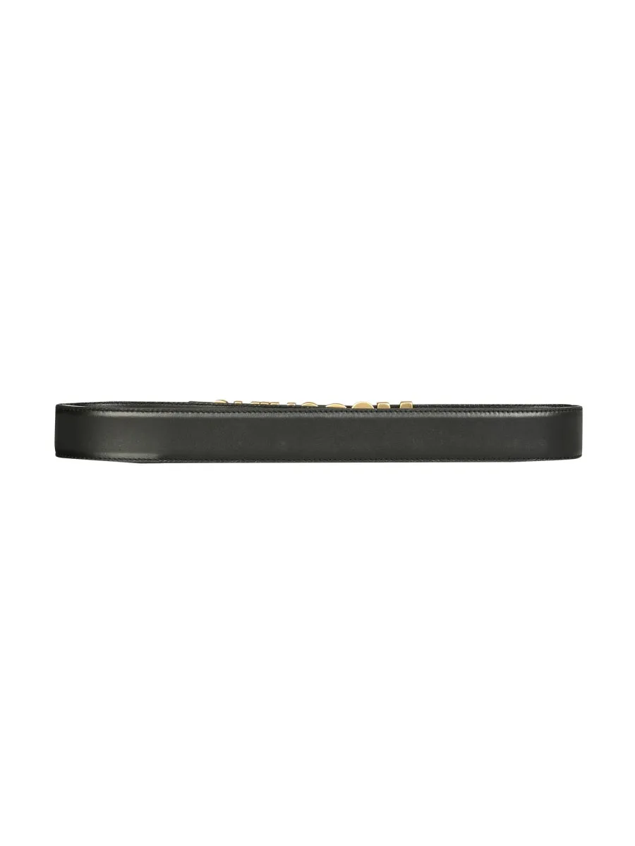 Moschino Logo Lettering Buckle Belt