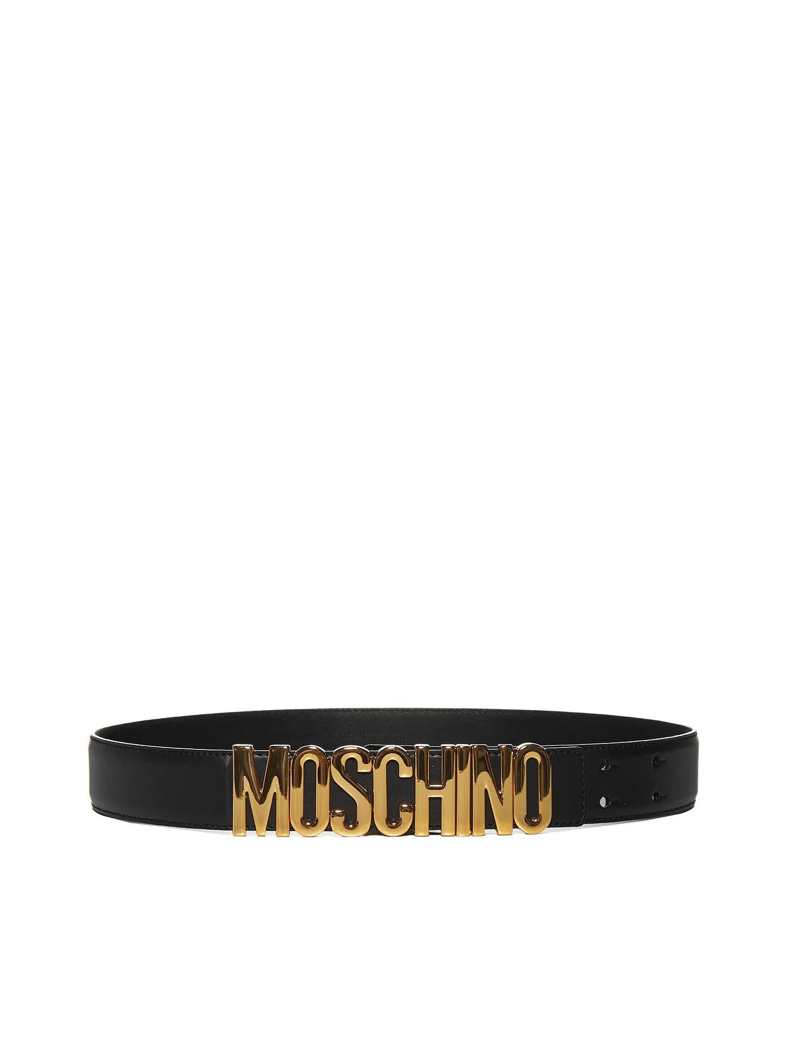 Moschino Logo Lettering Plaque Belt