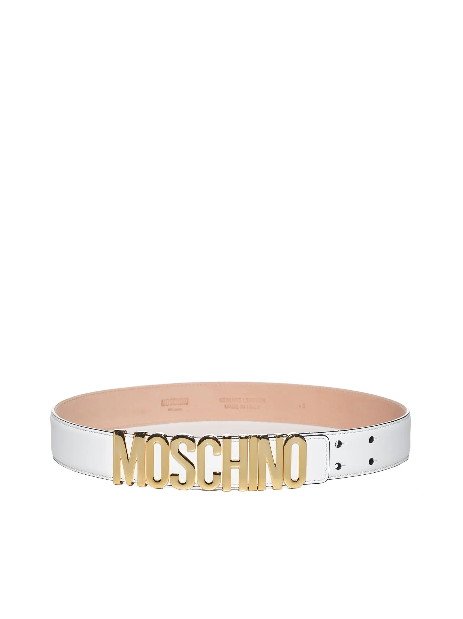 Moschino Logo Lettering Plaque Belt