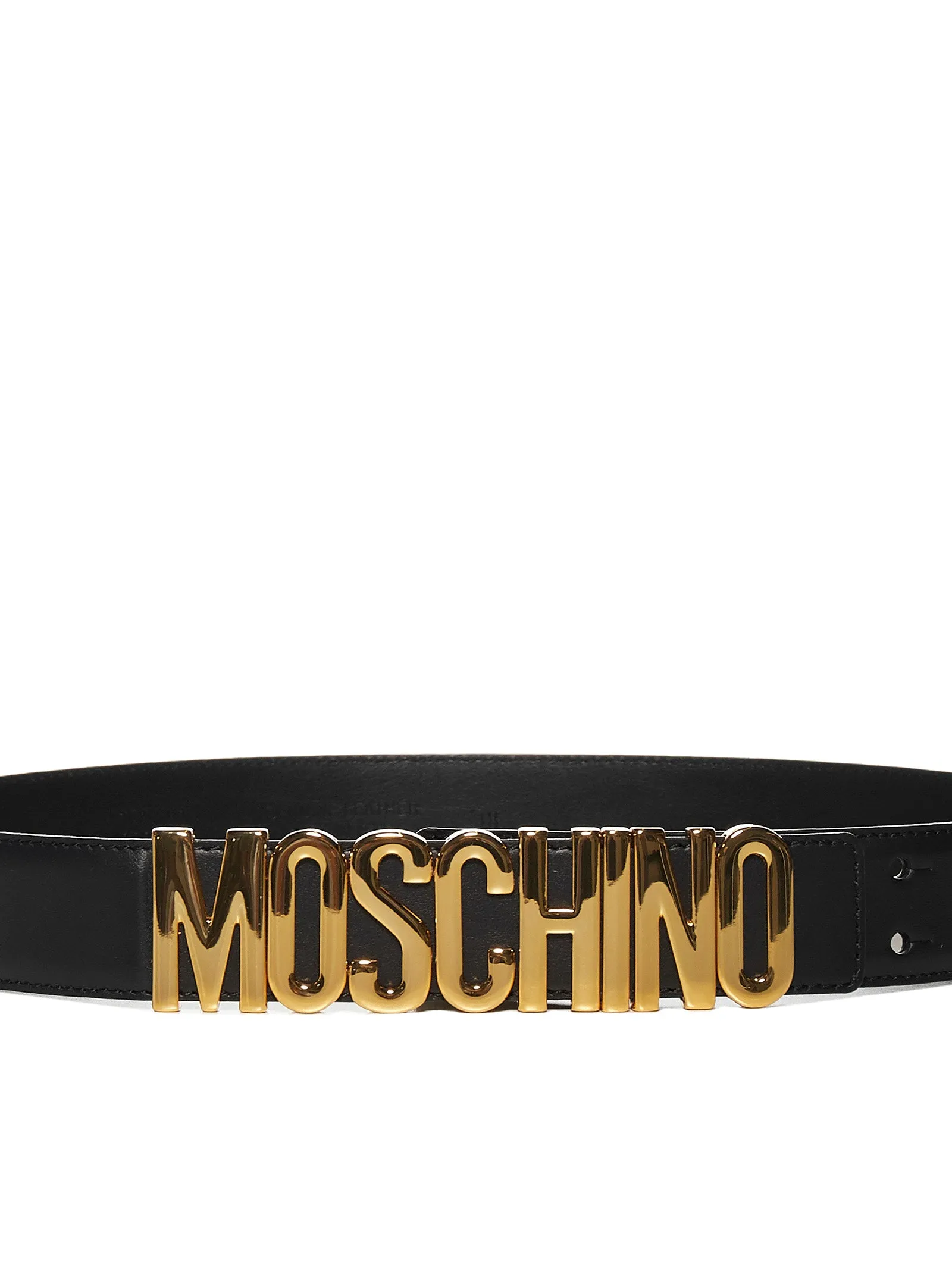 Moschino Logo Lettering Plaque Belt