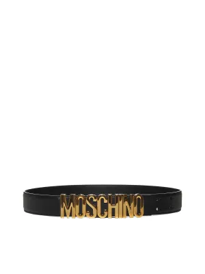 Moschino Logo Lettering Plaque Belt