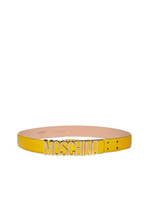 Moschino Logo Plaque Belt