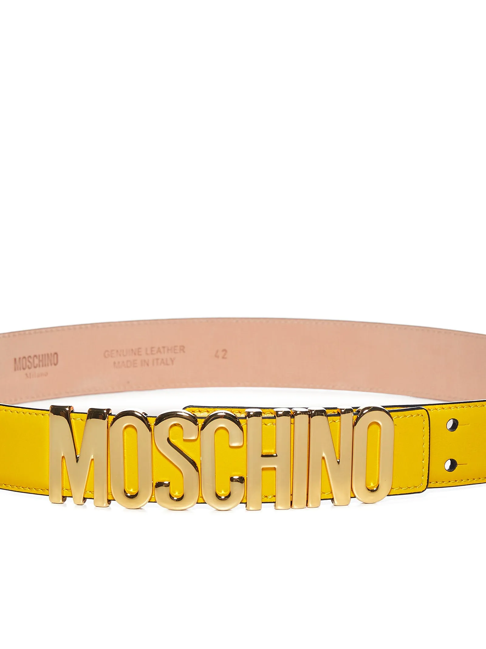 Moschino Logo Plaque Belt