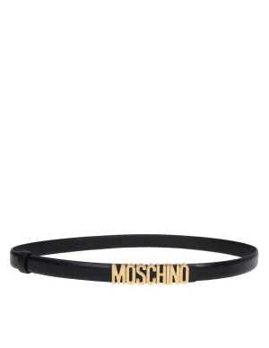 Moschino Logo Plaque Belt