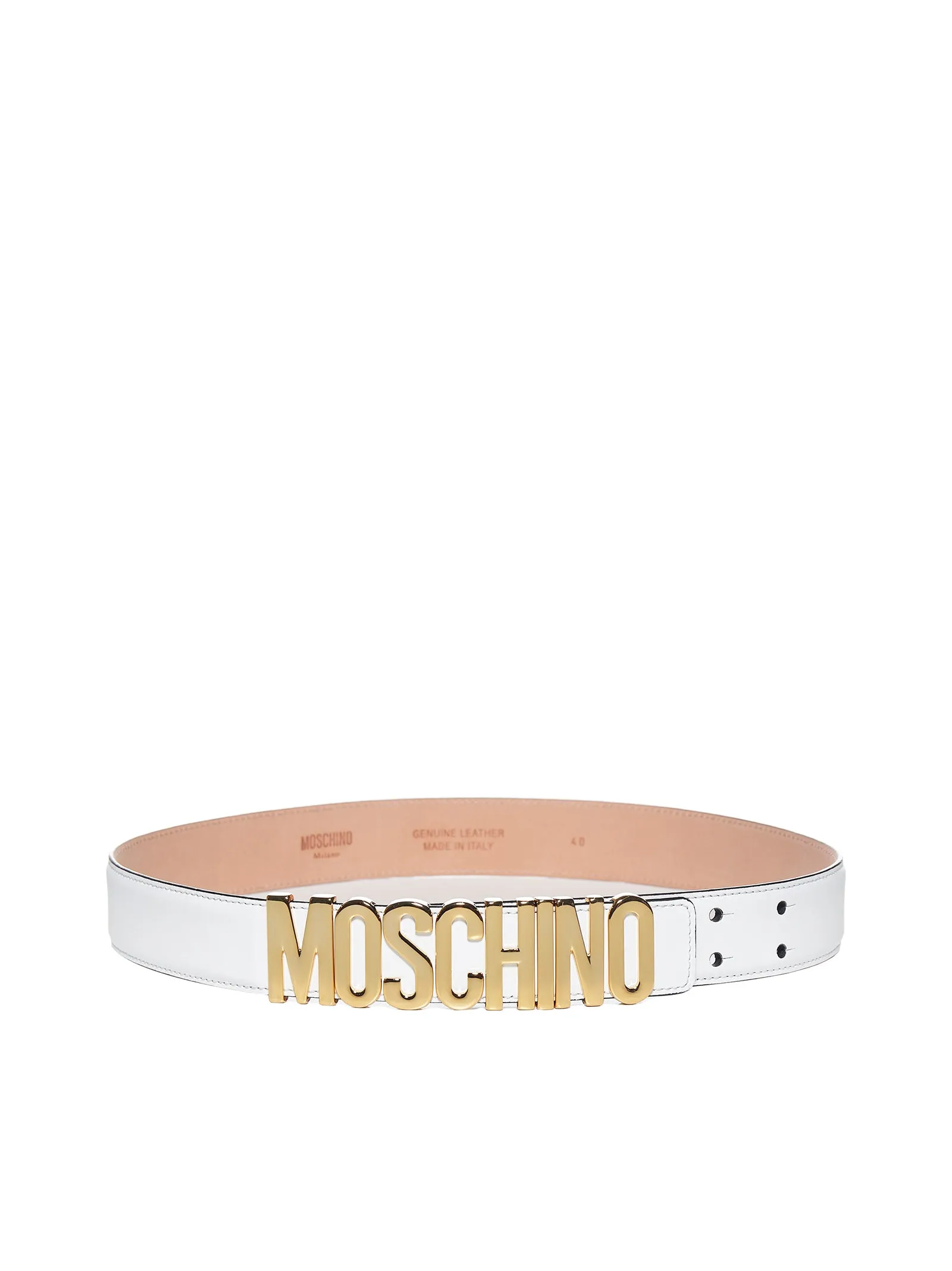 Moschino Logo Plaque Belt
