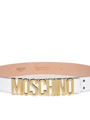 Moschino Logo Plaque Belt