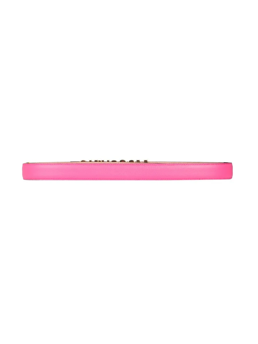 Moschino Rainbow Logo Plaque Belt