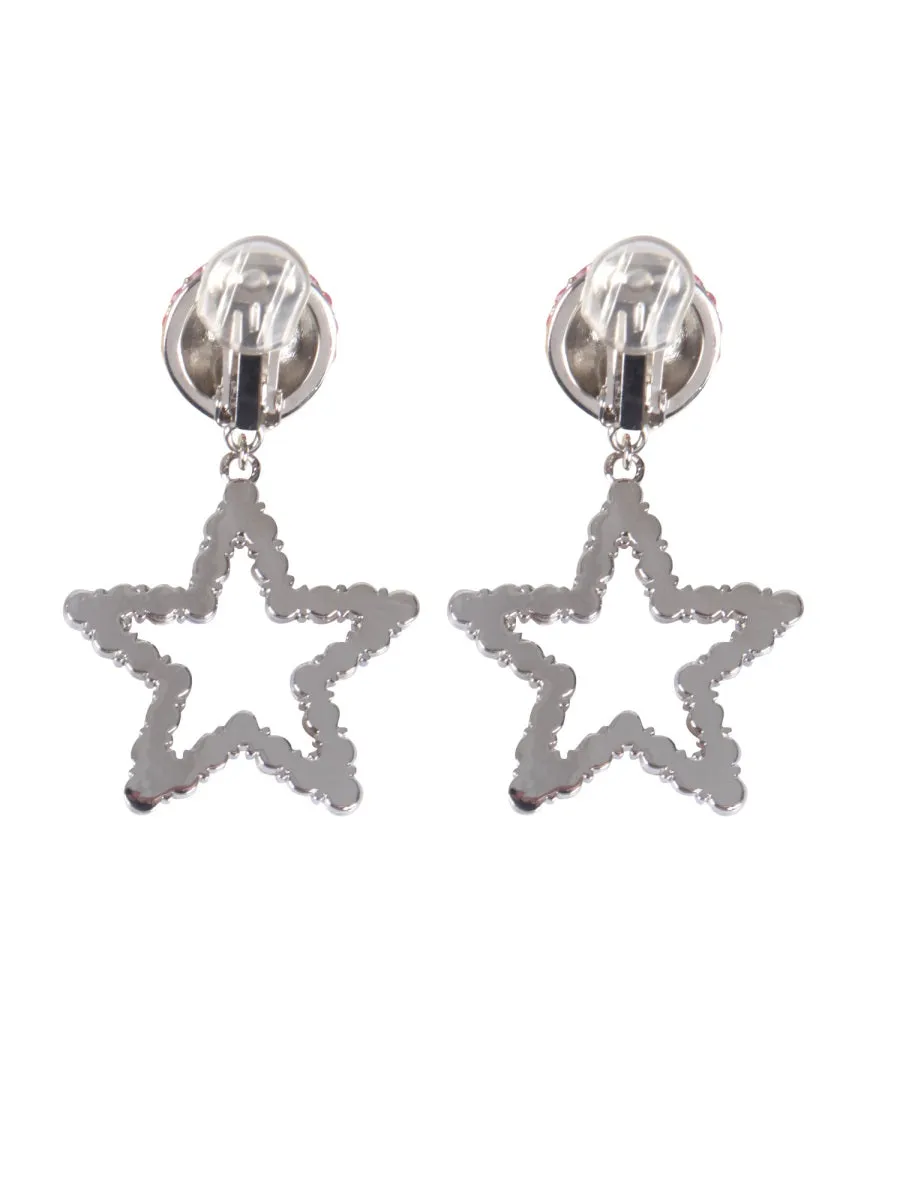 Moschino Star Clip-On Embellished Earrings