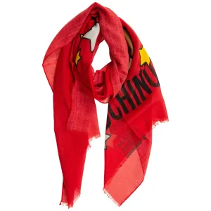 Moschino Star Logo Teddy Bear Scarf