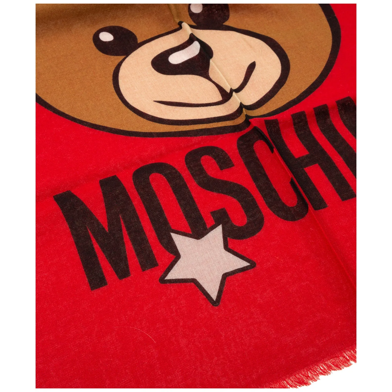 Moschino Star Logo Teddy Bear Scarf