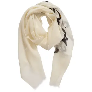 Moschino Teddy Bear Logo Printed Scarf