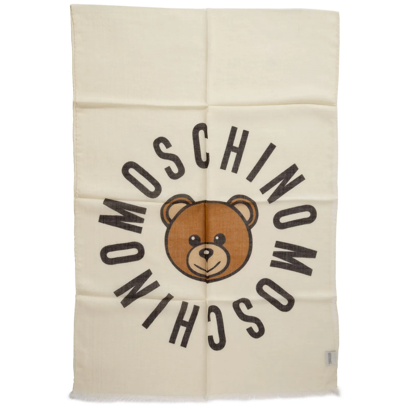 Moschino Teddy Bear Logo Printed Scarf