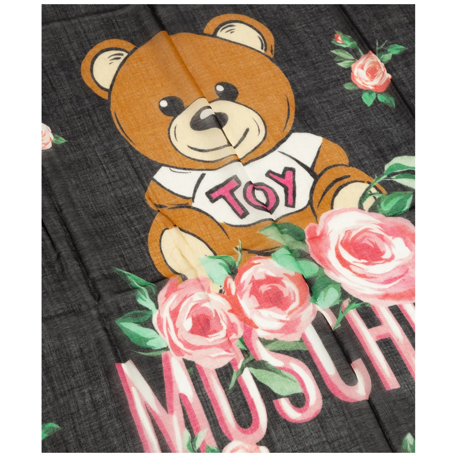 Moschino Teddy Bear Printed Scarf