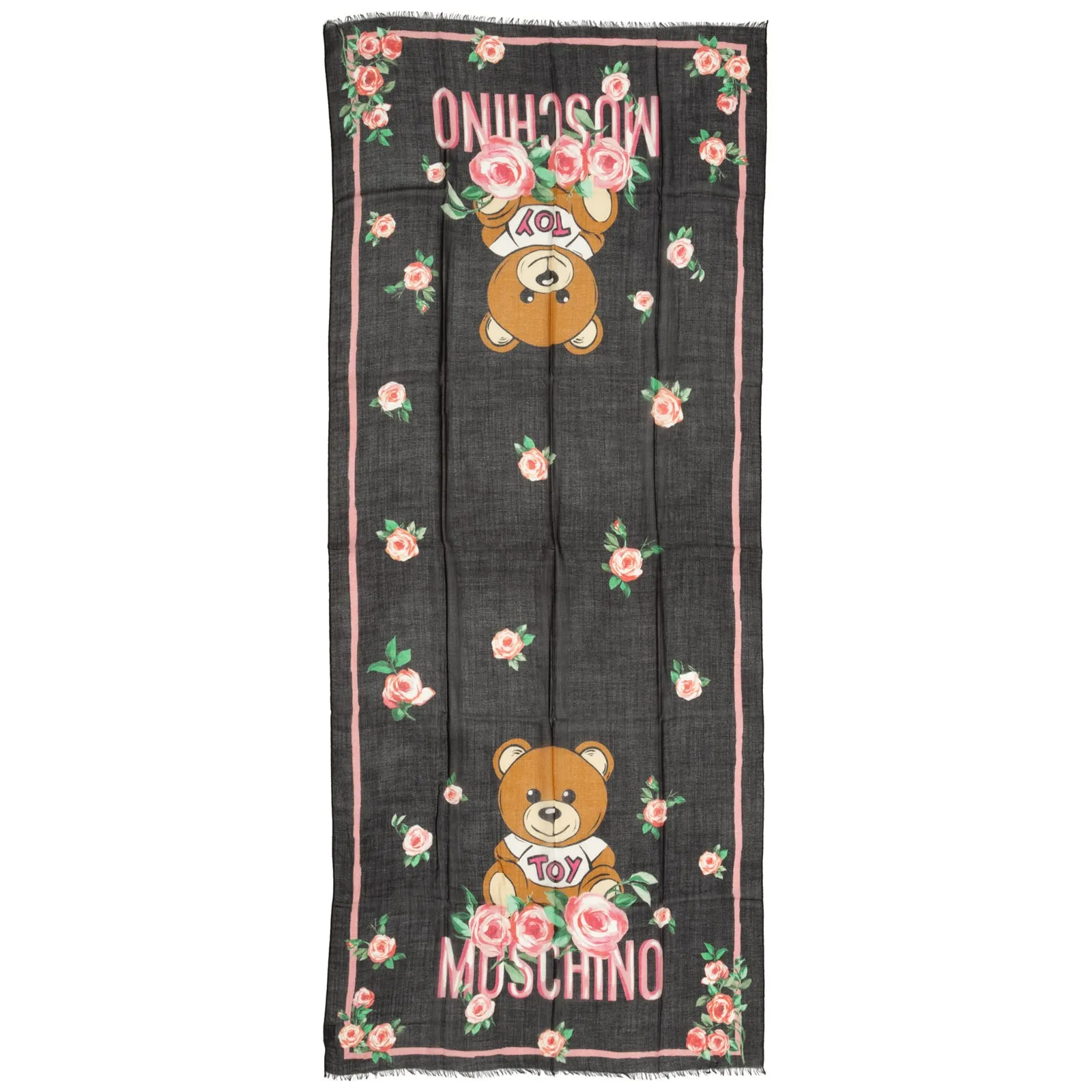 Moschino Teddy Bear Printed Scarf