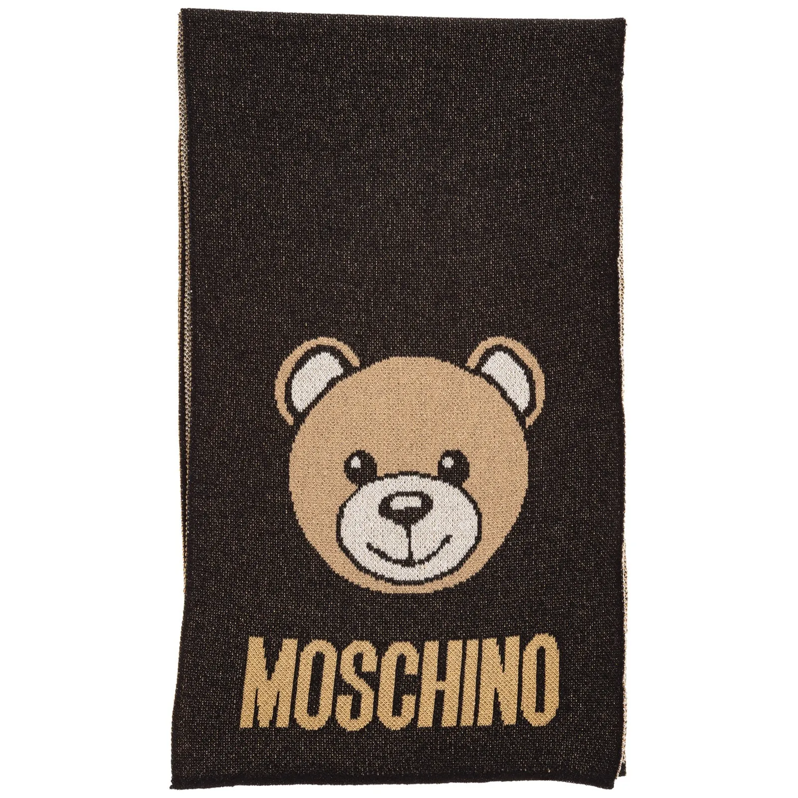 Moschino Teddy Logo Intarsia Scarf