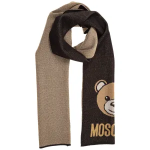 Moschino Teddy Logo Intarsia Scarf