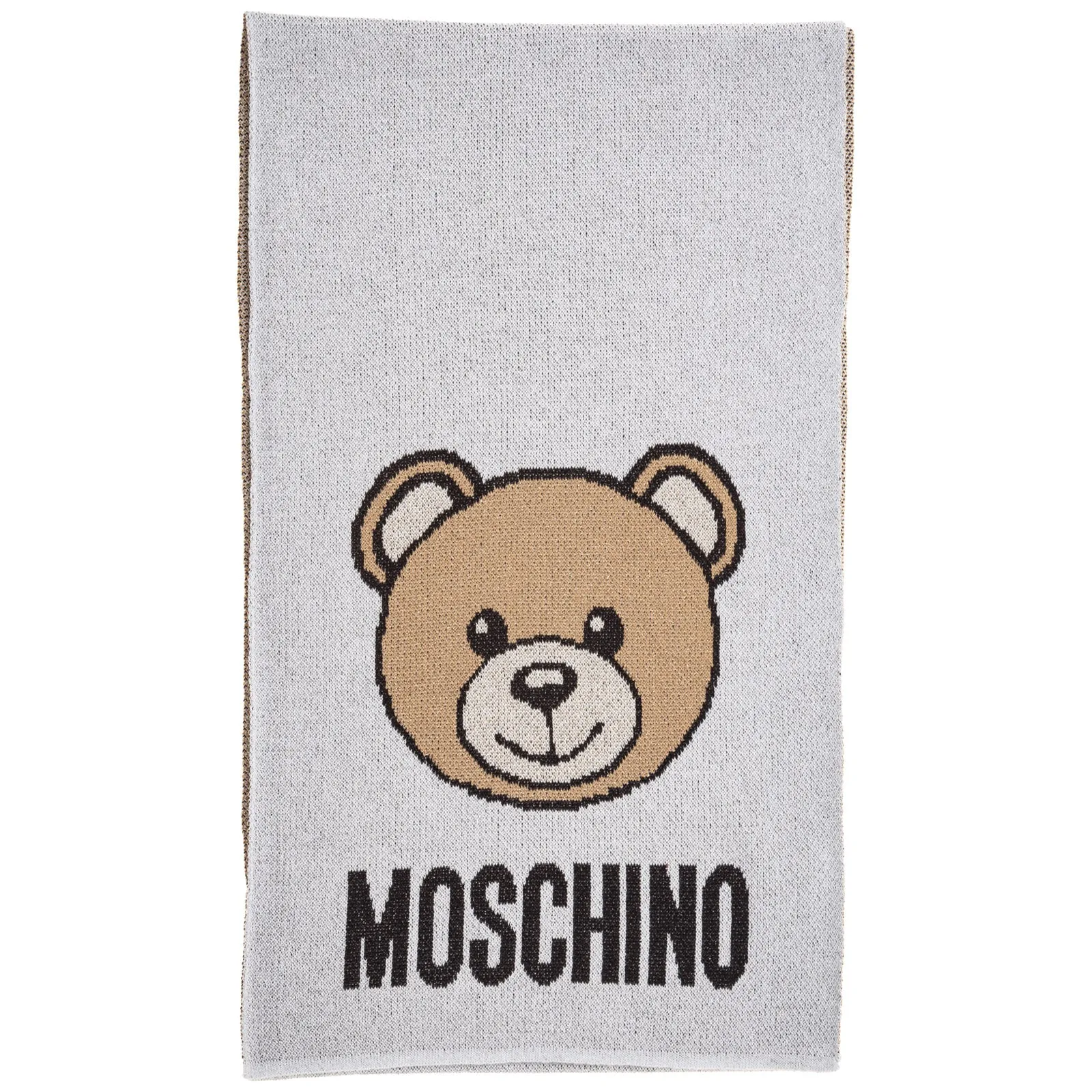 Moschino Teddy Logo Intarsia Scarf
