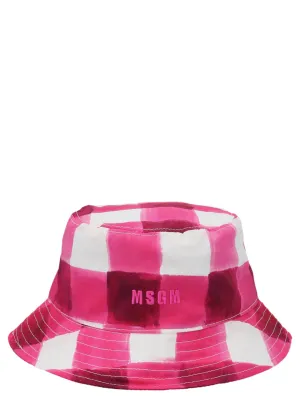 MSGM Check Printed Bucket Hat
