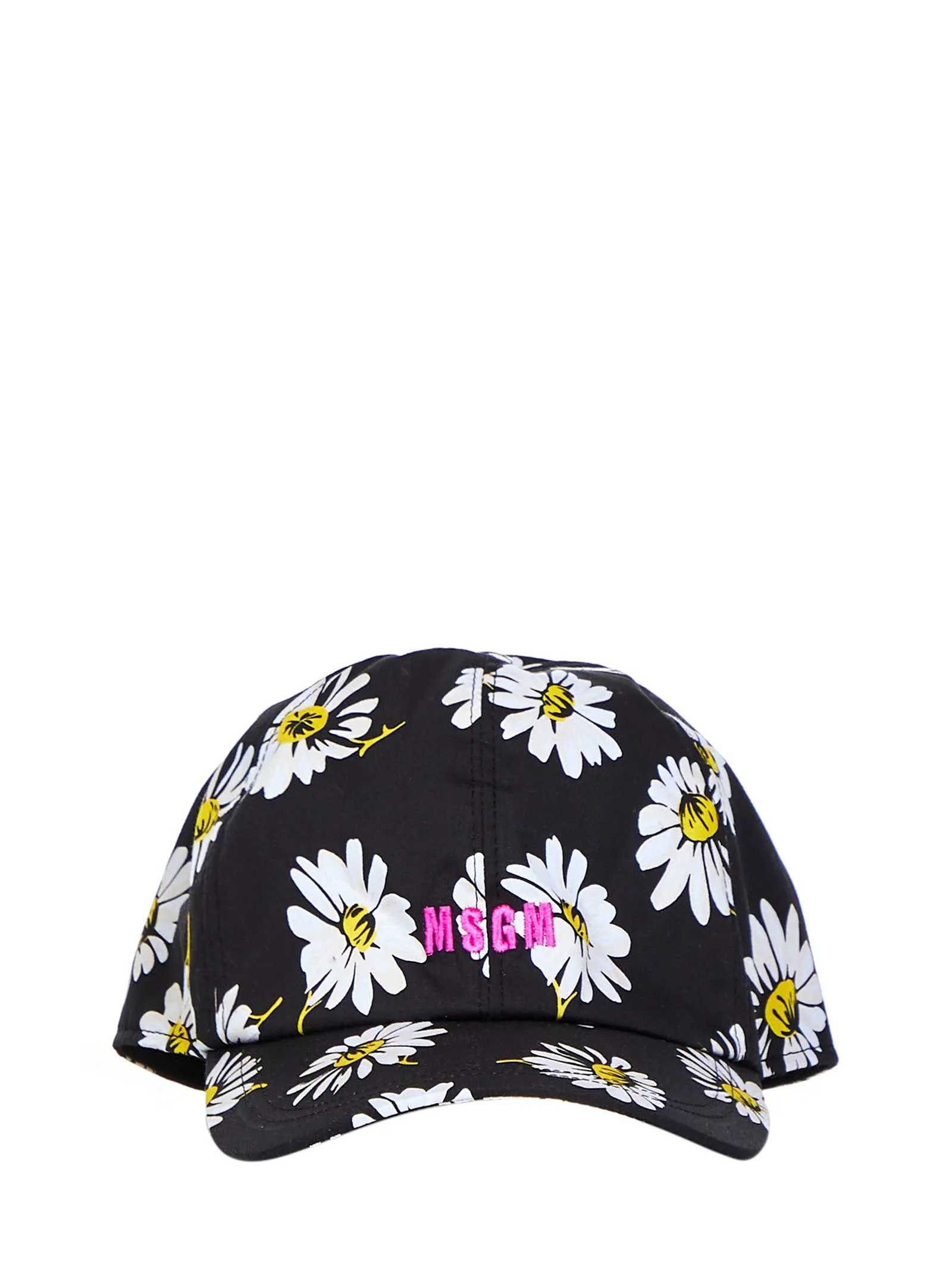 MSGM Floral Printed Logo Embroidered Baseball Hat