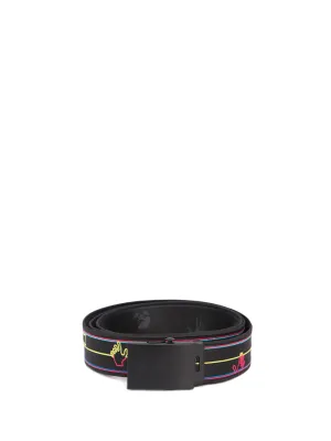 Off-White Embroidered Buckle Belt