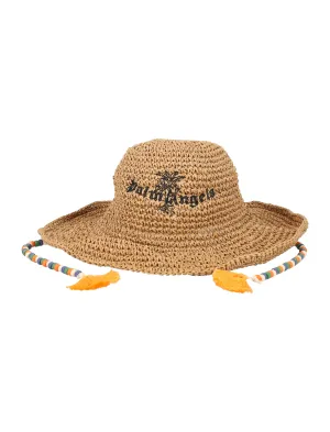 Palm Angels Logo Detailed Wide Brim Hat