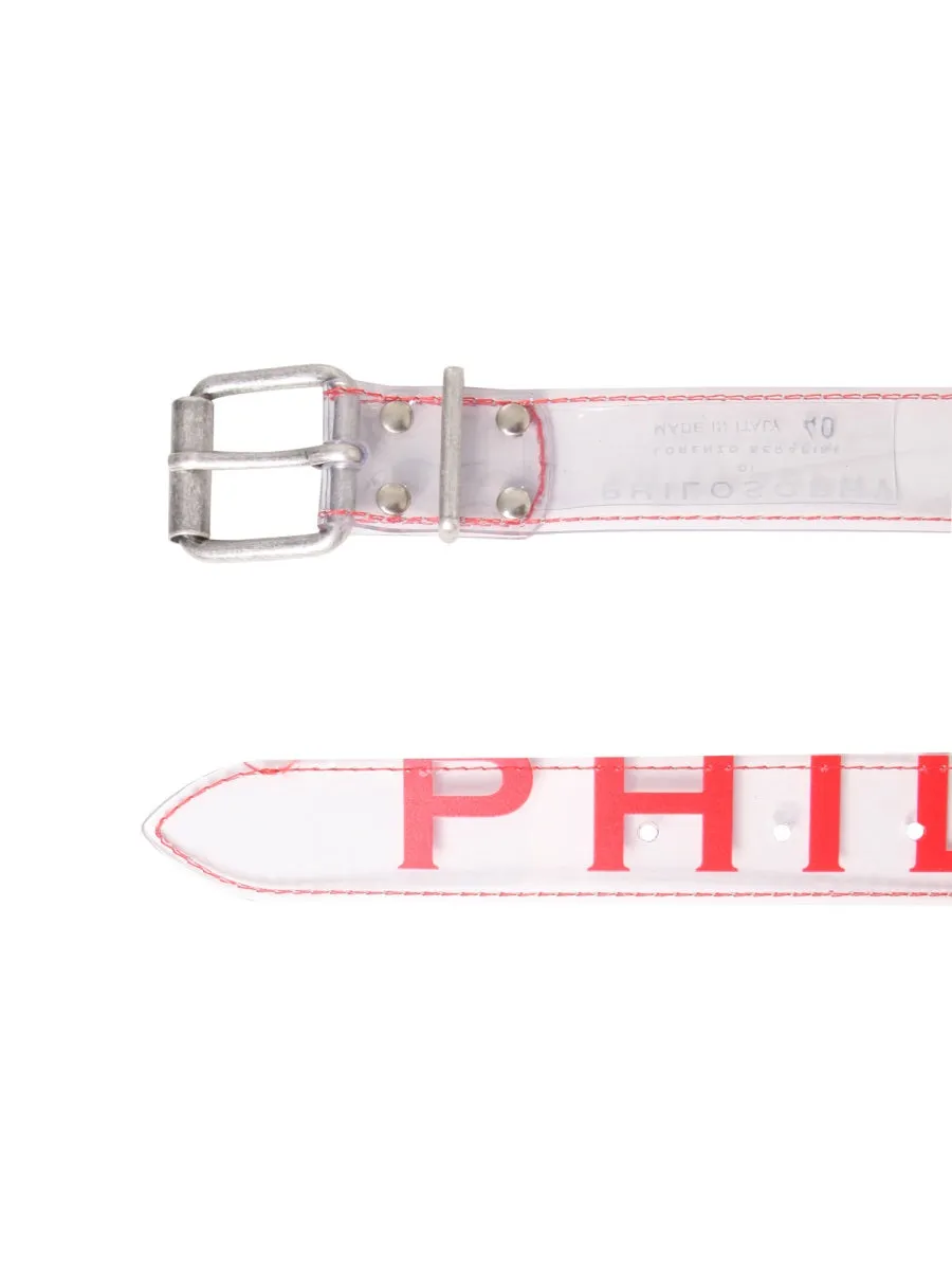 Philosophy Di Lorenzo Serafini Logo Printed Buckle Belt