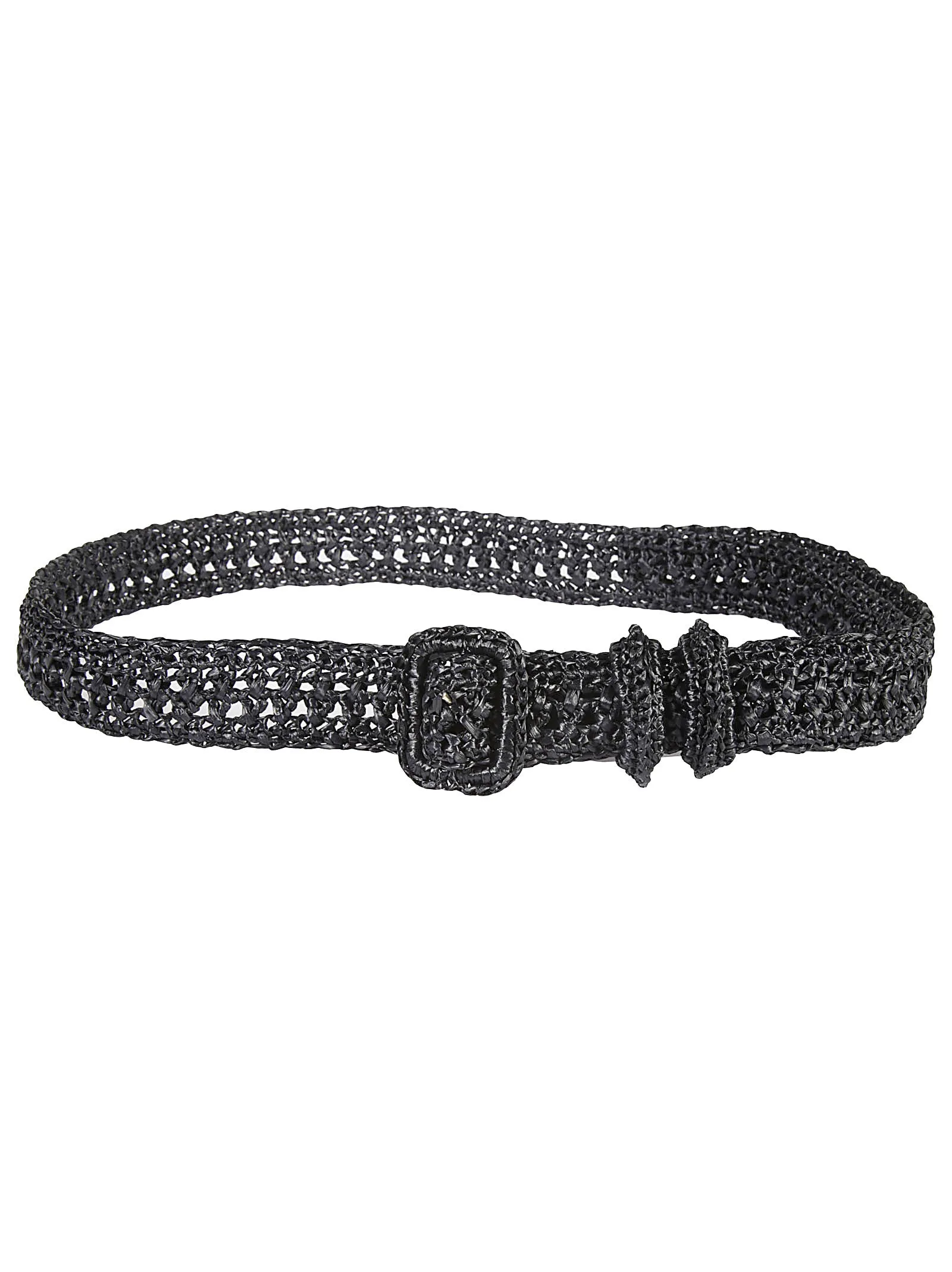 Philosophy Di Lorenzo Serafini Striped Woven Buckle Belt