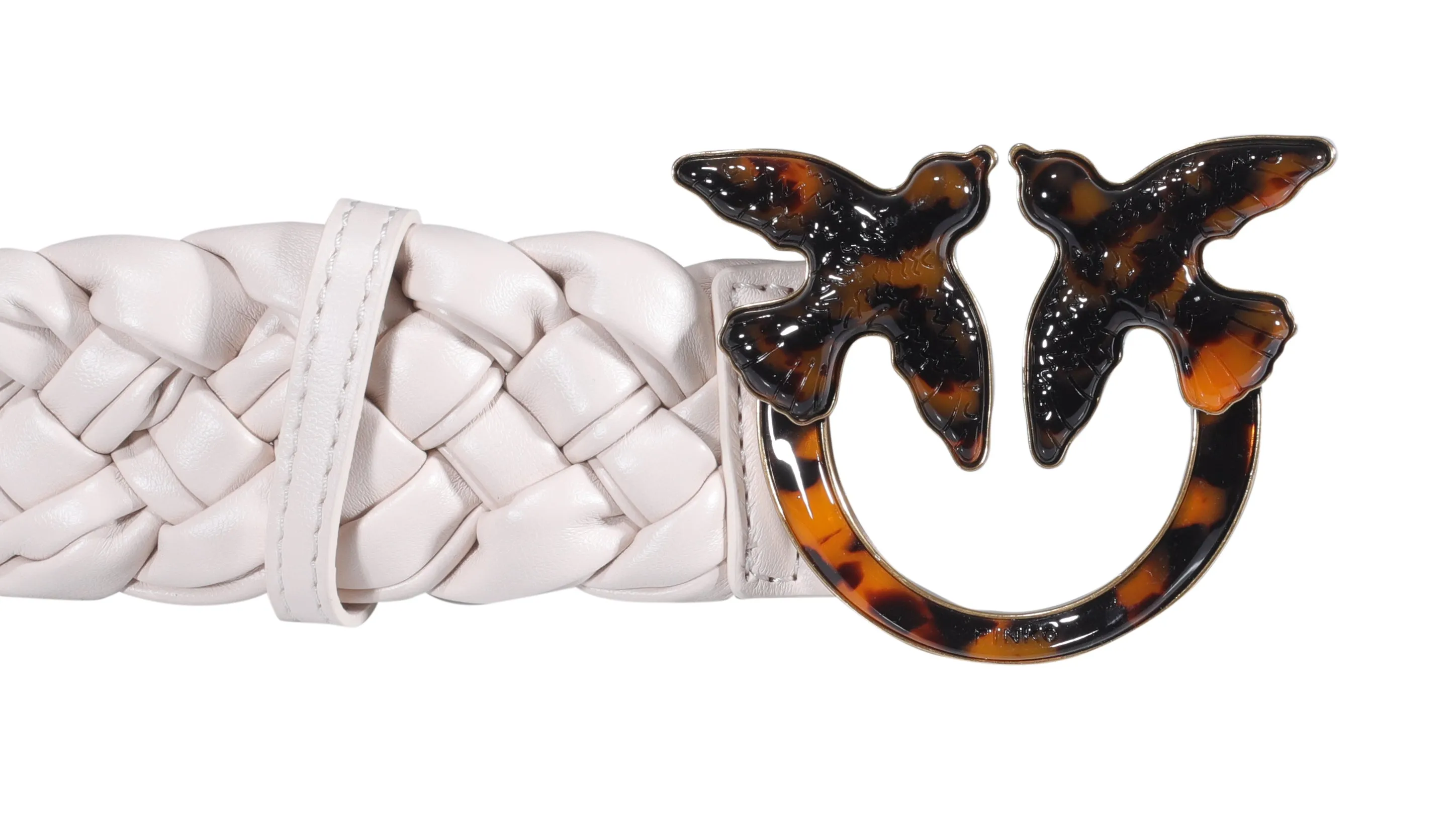 Pinko Logo Plaque Interwoven Belt