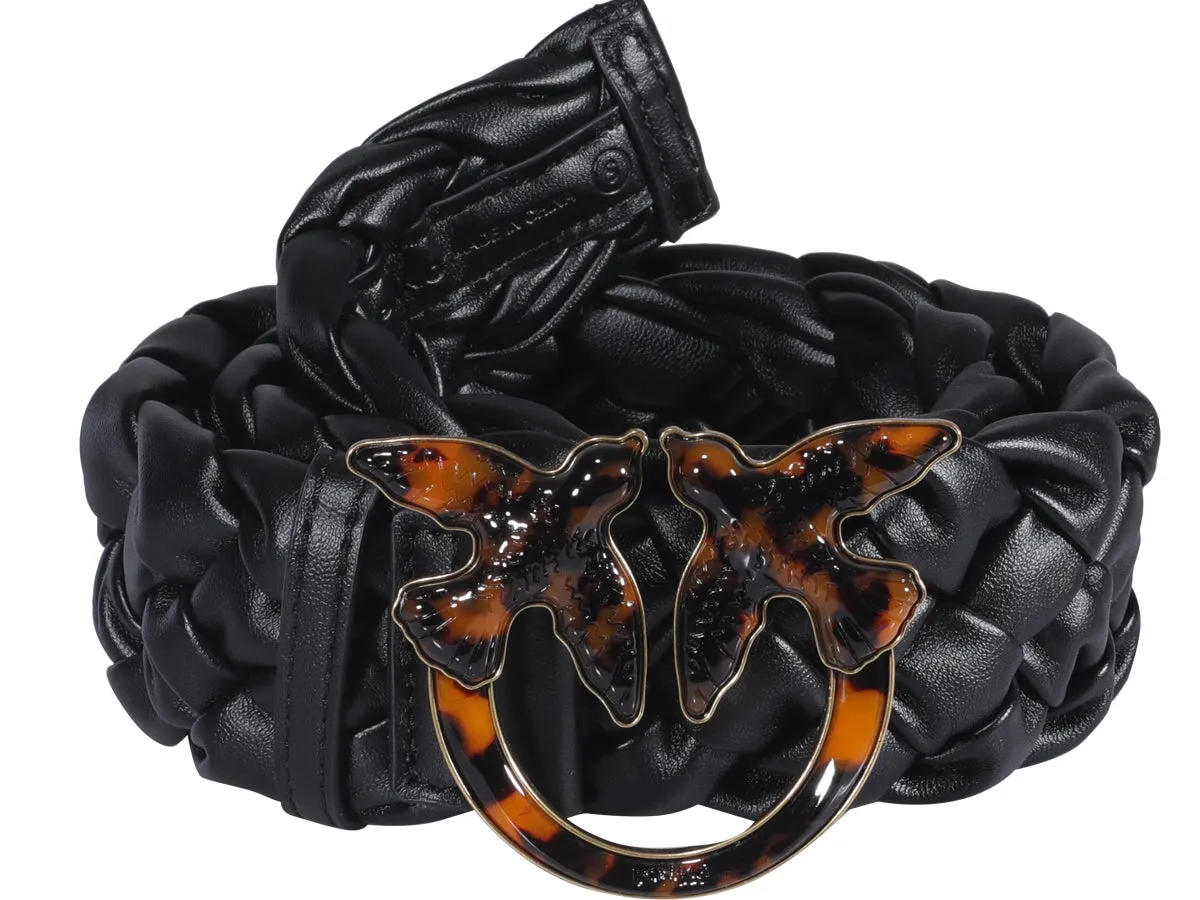 Pinko Logo Plaque Interwoven Belt