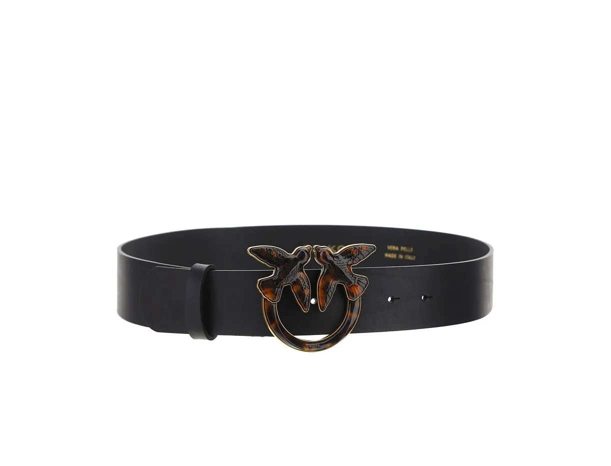 Pinko Love Birds Logo Buckle Belt
