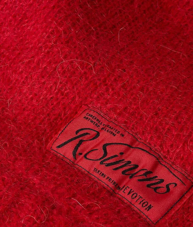 Raf Simons Logo Patch Knit Scarf