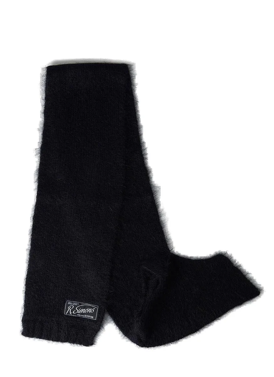 Raf Simons Logo Patch Knit Scarf
