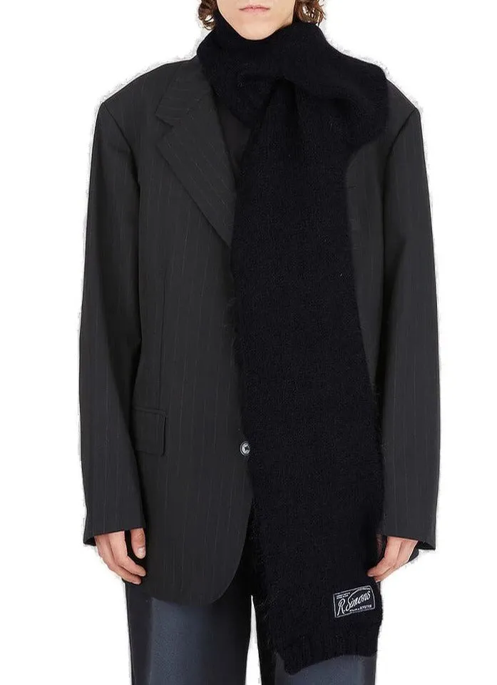 Raf Simons Logo Patch Knit Scarf