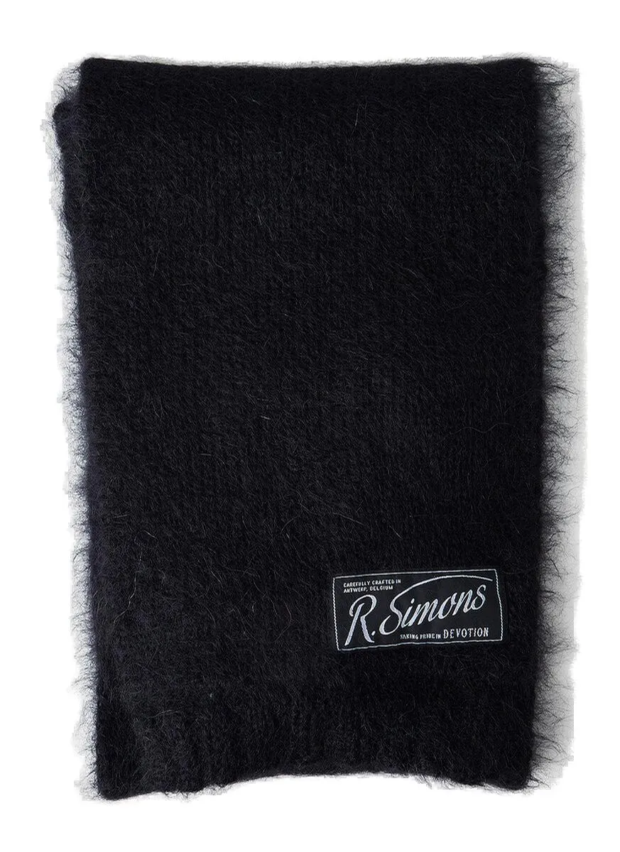 Raf Simons Logo Patch Knit Scarf