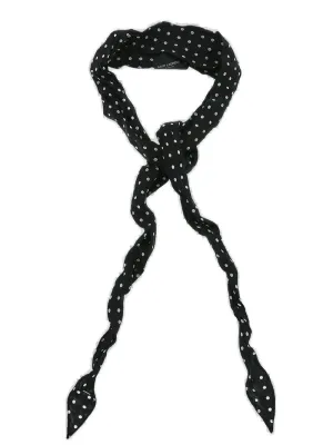 Saint Laurent Allover Dotted Motif Scarf