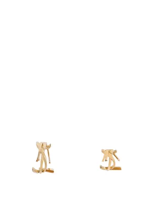 Saint Laurent Asymmetrical Curb Chain Earrings