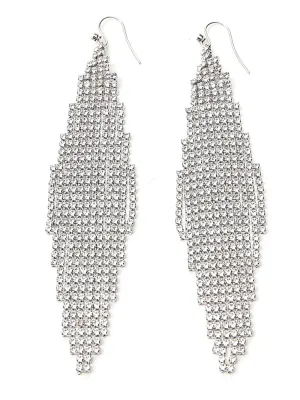 Saint Laurent Cascade Encrusted Embellished Earrings