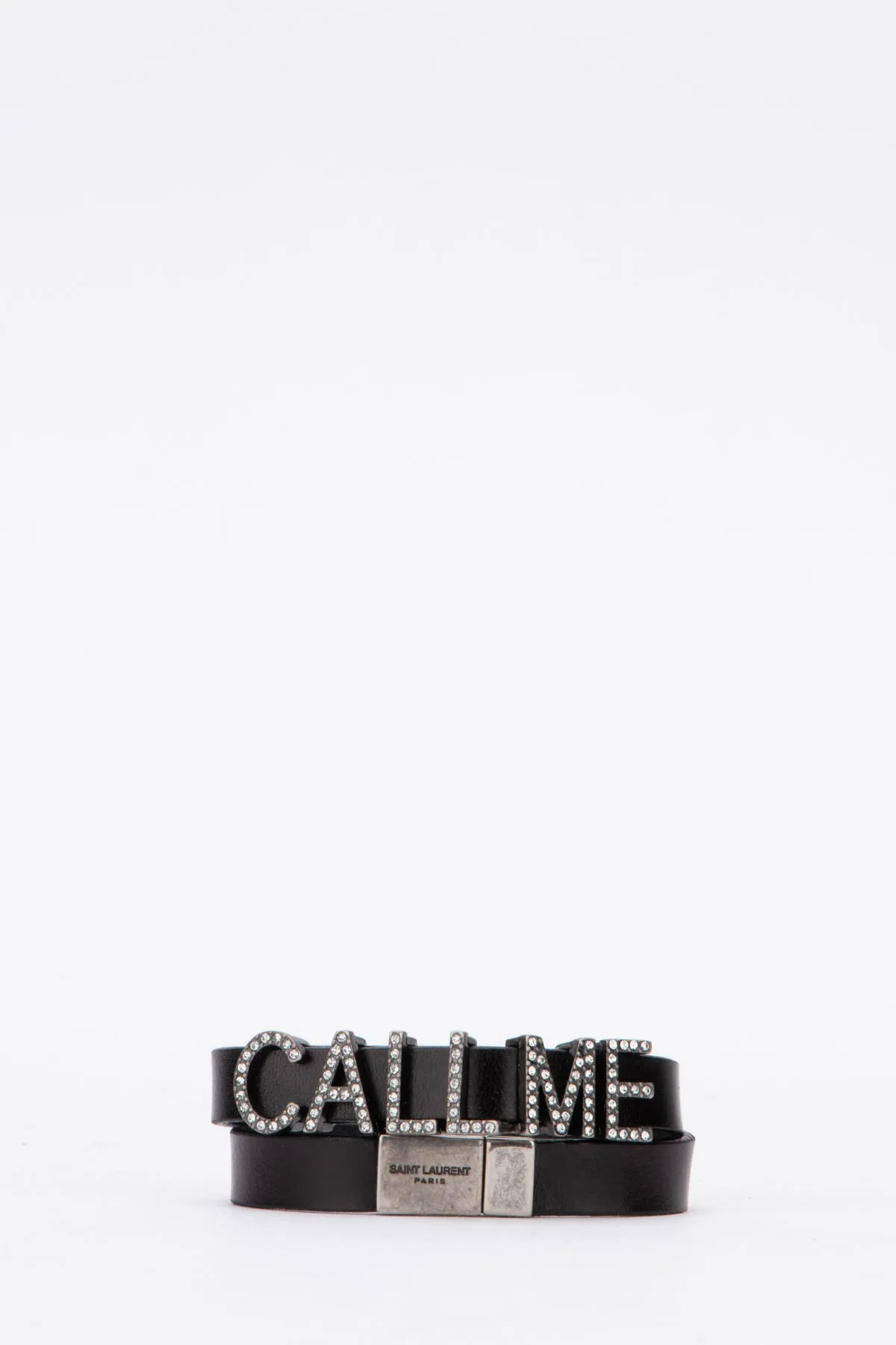 Saint Laurent Crystal Embellished Wrap Bracelet
