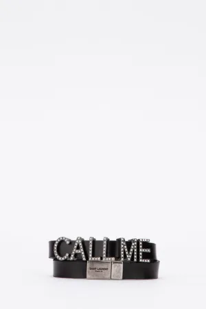 Saint Laurent Crystal Embellished Wrap Bracelet