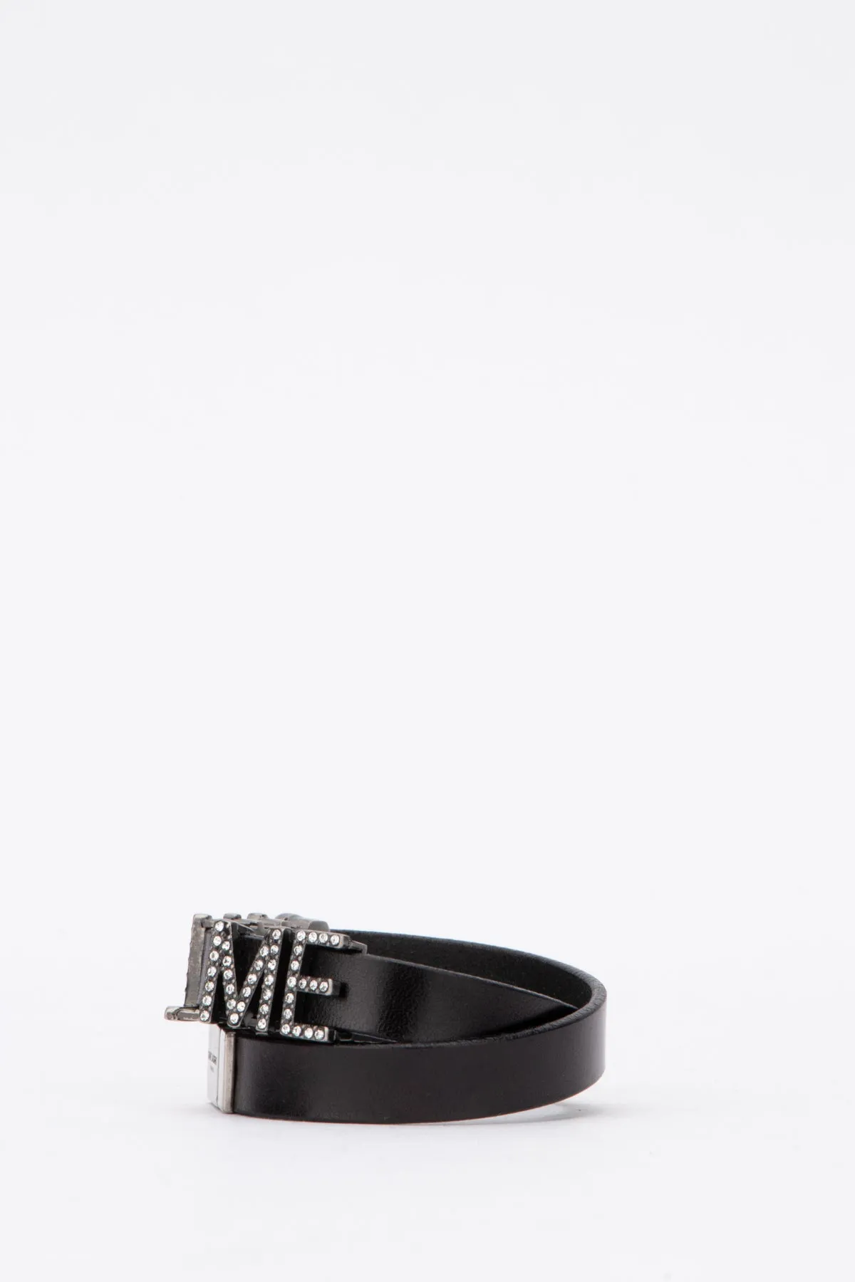 Saint Laurent Crystal Embellished Wrap Bracelet