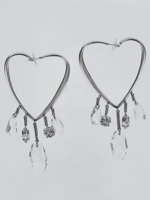 Saint Laurent Dangling Heart Earrings