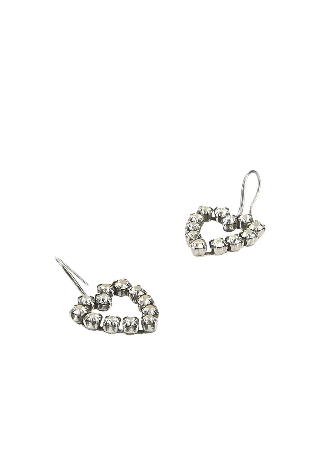 Saint Laurent Embellished Heart-Shaped Earrings