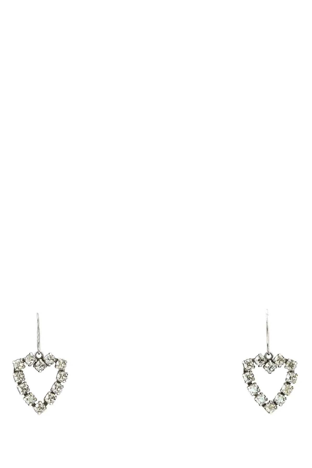 Saint Laurent Embellished Heart-Shaped Earrings