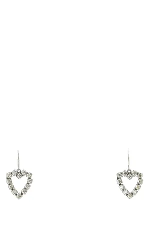 Saint Laurent Embellished Heart-Shaped Earrings