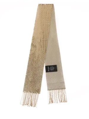 Saint Laurent Fringed Mesh Scarf